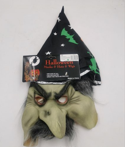 Halloween Maska Wiedźma Czarownica Kapelusz IMPORT