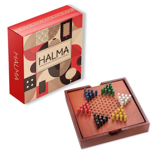 HALMA, TRYLMA - DREWNIANA GRA PLANSZOWA, LOGICZNA Mancala Games