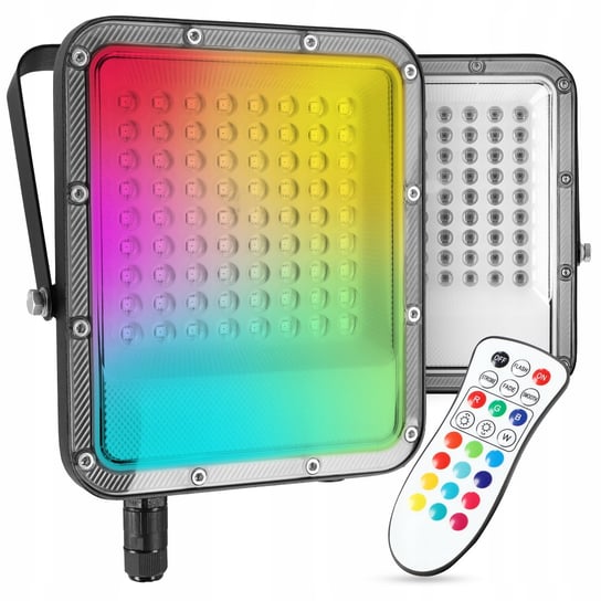 Halogen Reflektor Naświetlacz LED 50W RGB + 6500K Zewnętrzny IP65 + Pilot Inna marka
