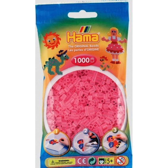 Hama 207-72 - Róż Transparent - 1000 Koralików Hama Midi Hama