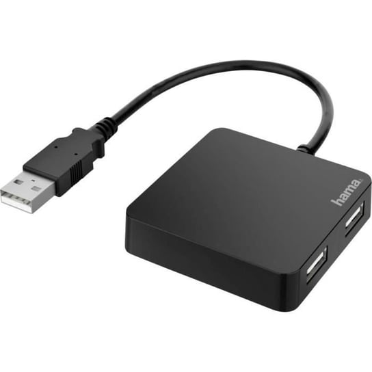Hama 4-portowy koncentrator USB 2.0 czarny Inna marka