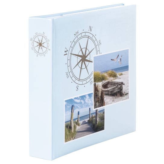 Hama, Album na zdjęcia Compas białe karty, 100 stron, Niebieski, 22,3x22,7 cm Hama