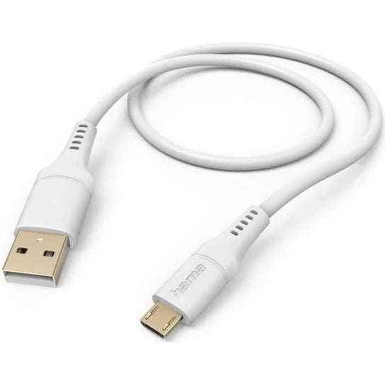 Hama Elastyczny Kabel USB 1,5 m USB 2.0 USB A Micro-USB B Biały () - 00201565 Inna marka