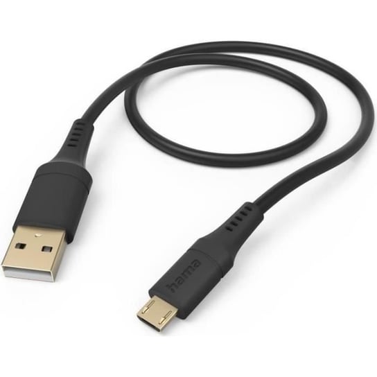 Hama Elastyczny Kabel USB 1,5 m USB 2.0 USB A Micro-USB B Czarny () - 00201564 Inna marka