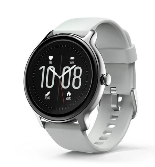 Hama Fit Watch 4910 Smartwatch, koperta srebrna pasek szary,IP68, tętno, pulsoksymetr Hama