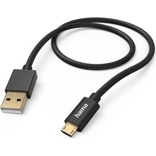 Hama Kabel USB Fabric 1,5 m USB 2.0 USB A Micro-USB B Czarny () - 00201543 Inna marka