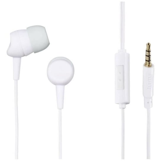 Hama Kooky Hi-Fi Słuchawki douszne przewodowe Stereo jasnoszare, białe Mikrofon z redukcją szumów Inna marka