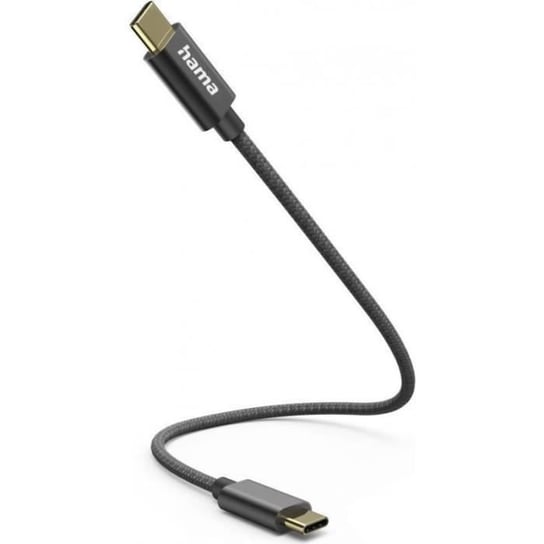 Hama Ladekabel, USB-C - USB-C, 0,2 m, Nylon, Czarny () - 00201604 Inna marka