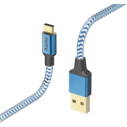 Hama Odblaskowy Kabel USB 1,5 m USB 2.0 USB A USB C Niebieski () - 00201558 Inna marka