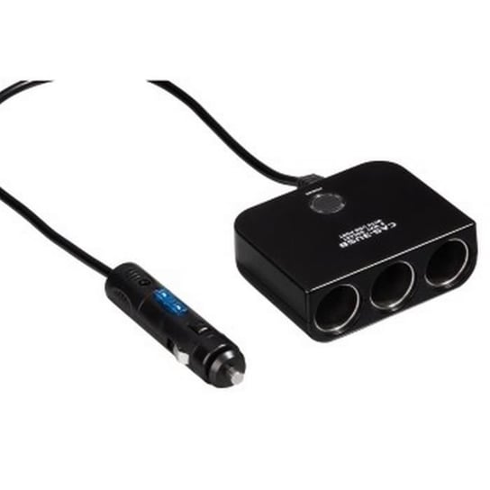 HAMA-Potrójny rozgałęźnik do gniazda zapalniczki samochodowej, 12 V, z USB, czarny Inna marka