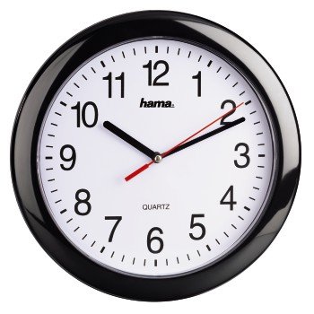 Hama, Zegar ścienny, czarny,  pp-250 Hama