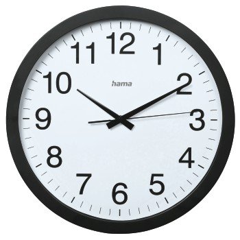 Hama, Zegar Ścienny "Pg-400 Jumbo", Cichy, Czarny Hama