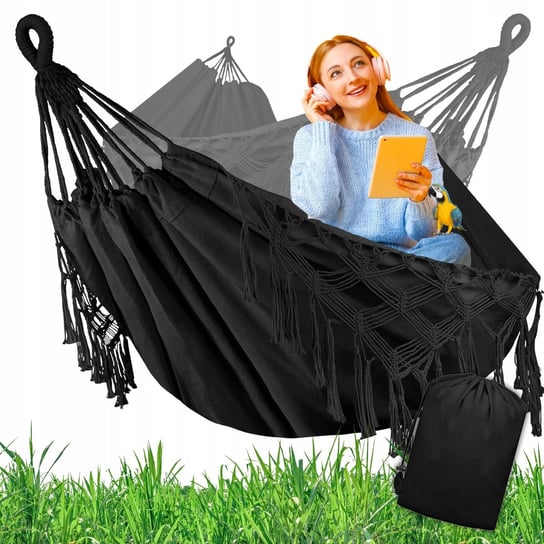 HAMAK OGRODOWY BOHO 2 OSOBOWY DUŻY Turystyczny DWUOSOBOWY XXL 270x150 Inna marka