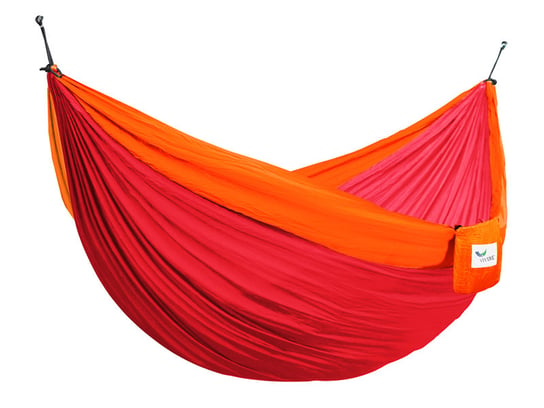 Hamak turystyczny dwuosobowy VIVERE Parachute, czerwono-pomarańczowy, 330x180 cm Vivere