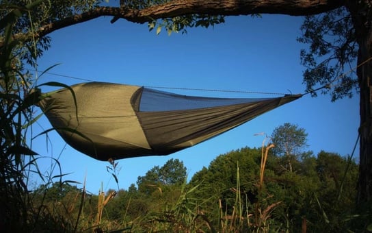 Hamak z moskitierą  BushBed, oliwkowy, 300 x140 cm BUSHMEN® Travel Gear