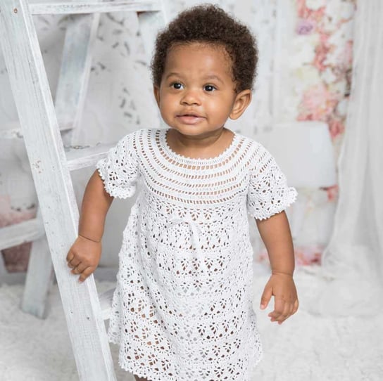 Handmade Pure biała sukienka dla dziewczynki na chrzest święty 80-86 cm / Royal Baby Shop Royal Baby Shop
