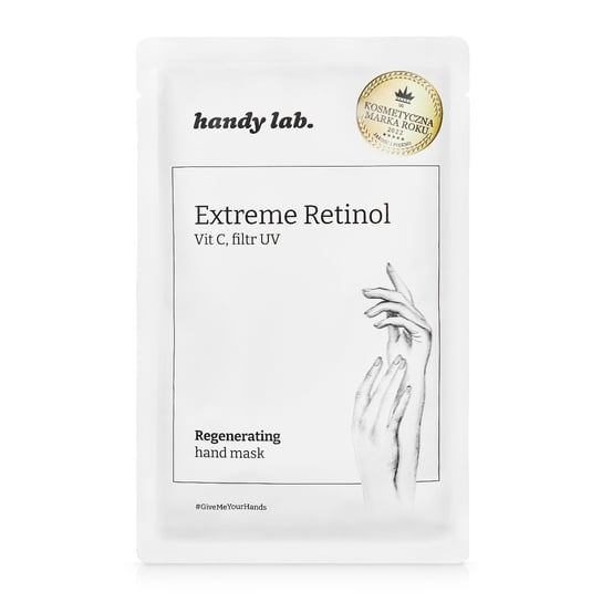 Handy lab. Extreme Retinol, Regenerująca maska do dłoni w rękawiczce, 30 g handy lab