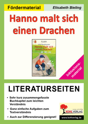 Hanno malt sich einen Drachen - Literaturseiten / Inklusionsmaterial KOHL VERLAG Der Verlag mit dem Baum