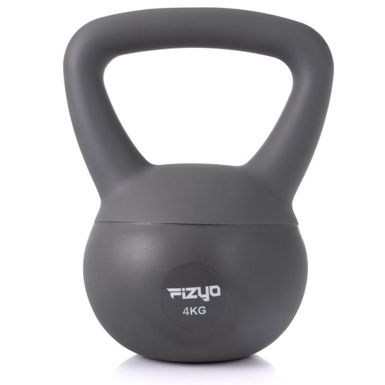 Hantla do Ćwiczeń FIZYO Ciężarek Odważnik Treningowy, Kula, Miękki Kettlebell, Trening Siłowy, Domowy, Fitness, Akcesoria Sportowe, Szary 4kg Fizyo