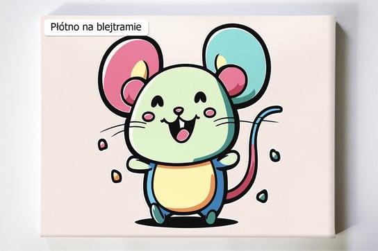 HaPi Mysz, myszka, dla dzieci, malowanie po numerach Akrylowo