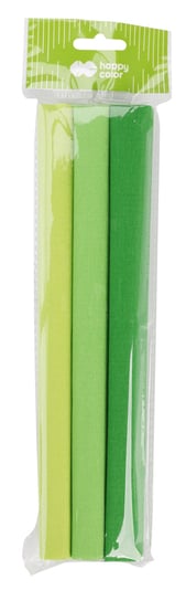 Happy Color, Bibuła marszczona, 25 x 200 cm, zielona, 3 rolki Happy Color