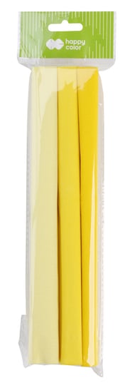 Happy Color, Bibuła marszczona, 25 x 200 cm, żółta, 3 rolki Happy Color