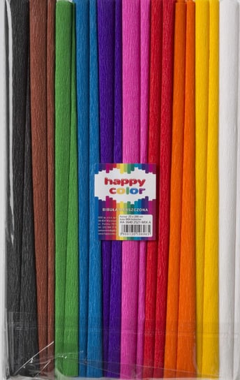 Happy Color, Bibuła marszczona, zestaw 10 sztuk, mix kolorów Happy Color