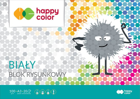 Happy Color, Blok rysunkowy biały A3 Happy Color