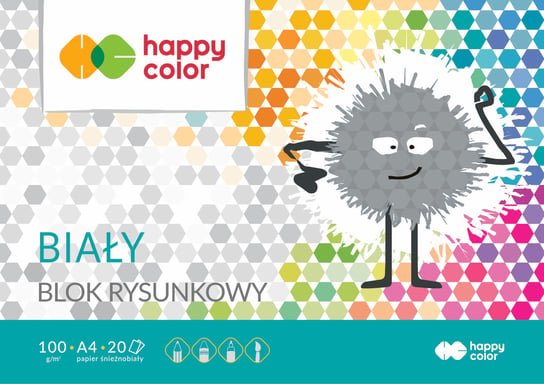 Happy Color, Blok rysunkowy biały A4 Happy Color