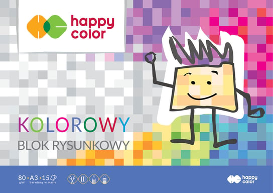 Happy Color, Blok rysunkowy kolorowy A3 Happy Color