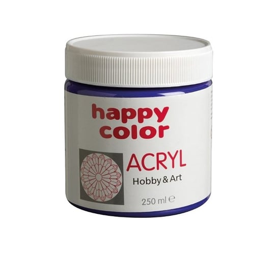 Happy Color, farba akrylowa, granatowa, 250 ml Happy Color