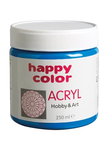 Happy Color, farba akrylowa, niebieska, 250 ml Happy Color