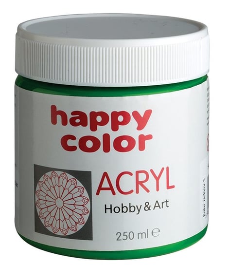 Happy Color, farba akrylowa, zielona, 250 ml Happy Color