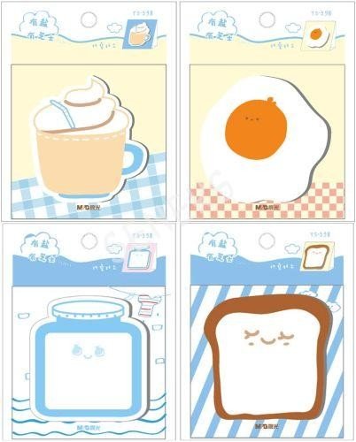 Happy Color, Karteczki Samoprzylepne Breakfast, 7,6x7 cm MG
