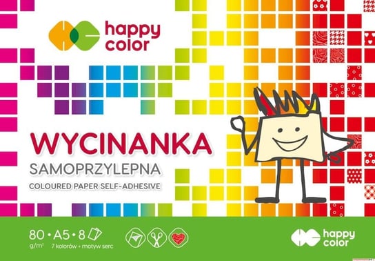 Happy Color, Papier kolorowy Samoprzylepny, Pakiet 10szt. Happy Color