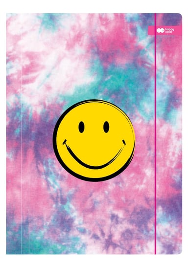 Happy Color, Teczka A4+ Kartonowa Z Gumką Smile Różowa Happy Color, Happy Color