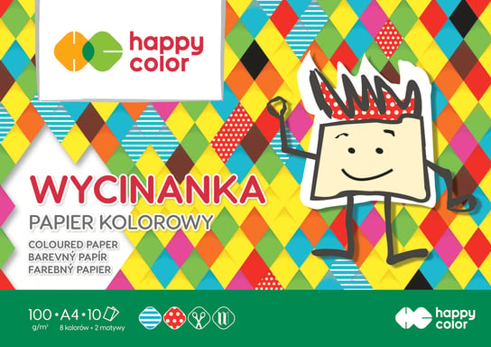 Happy Color, Wycinanka, papier kolorowy A4, 10 arkuszy Happy Color