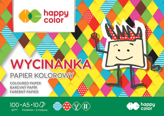 Happy Color, Wycinanka, papier kolorowy A5, 10 arkuszy Happy Color