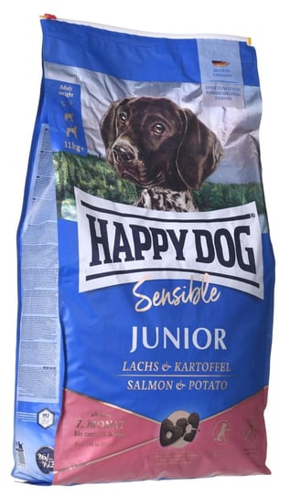 Happy Dog, Sensible Junior, Karma sucha, 7-18mc, łosoś,ziemn., 10 kg HAPPY DOG
