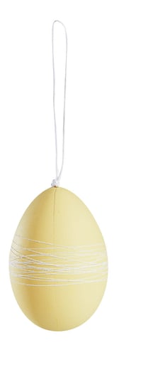 Happy Easter, Bombka jajko, żółta, 5x7 cm Empik