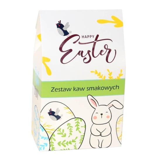 Happy Easter kawowa torebka– prezent upominek na Wielkanoc, zajączka z kawą aromatyzowaną smakową 10x10g Cup&You