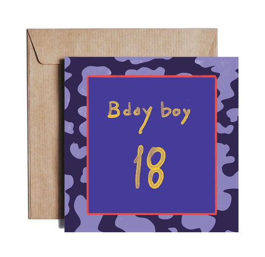 Happy Eighteen Boy - Greeting card by PIESKOT Polish Design PIESKOT