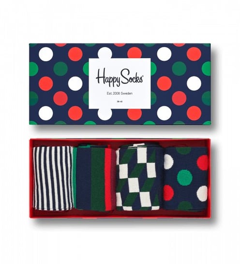 Happy Socks, Skarpety męskie, 4-pack, Big dots, XBDO09-4000, rozmiar 36-40 Happy Socks