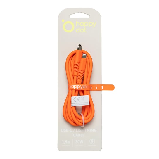 HappyDot Kabel USB-C/Lightning 20W pomarańczowy HappyDot