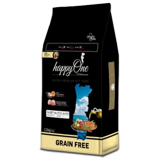 HappyOne Grain-Free Mediterraneum Adult dla psów dorosłych Super Premium 12Kg HappyOne