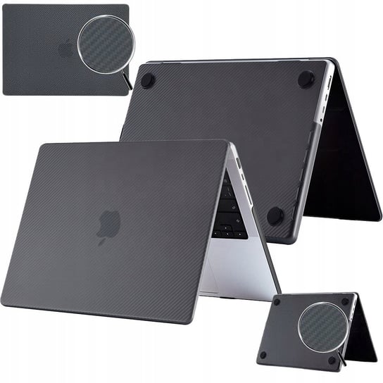 Hard Case etui obudowa MacBook Pro 14" A2442 M1/M2 (2021/2023) (Carbon Black) D-pro