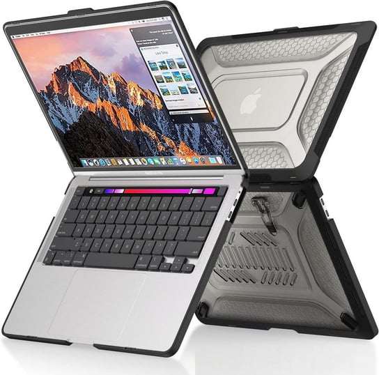 Hard Case HoneyShell TPU+PC etui obudowa MacBook Pro 13 (A1706 / A1708 / A1989 / A2159 / A2251 / A2289 / A2338 M1) 2016-2020 (Czarny) D-pro