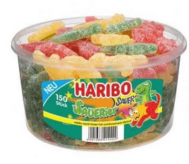 Haribo, kwaśne żelki o smaku owocowym Dinozaury, 150 sztuk Haribo