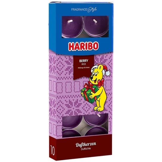 Haribo świąteczne tealighty zapachowe 10 szt - Berry Mix Inna marka