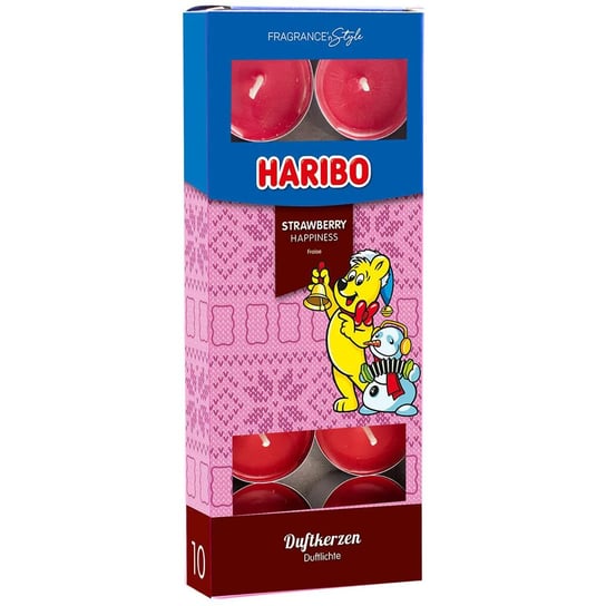 Haribo świąteczne tealighty zapachowe 10 szt - Strawberry Happiness Inna marka